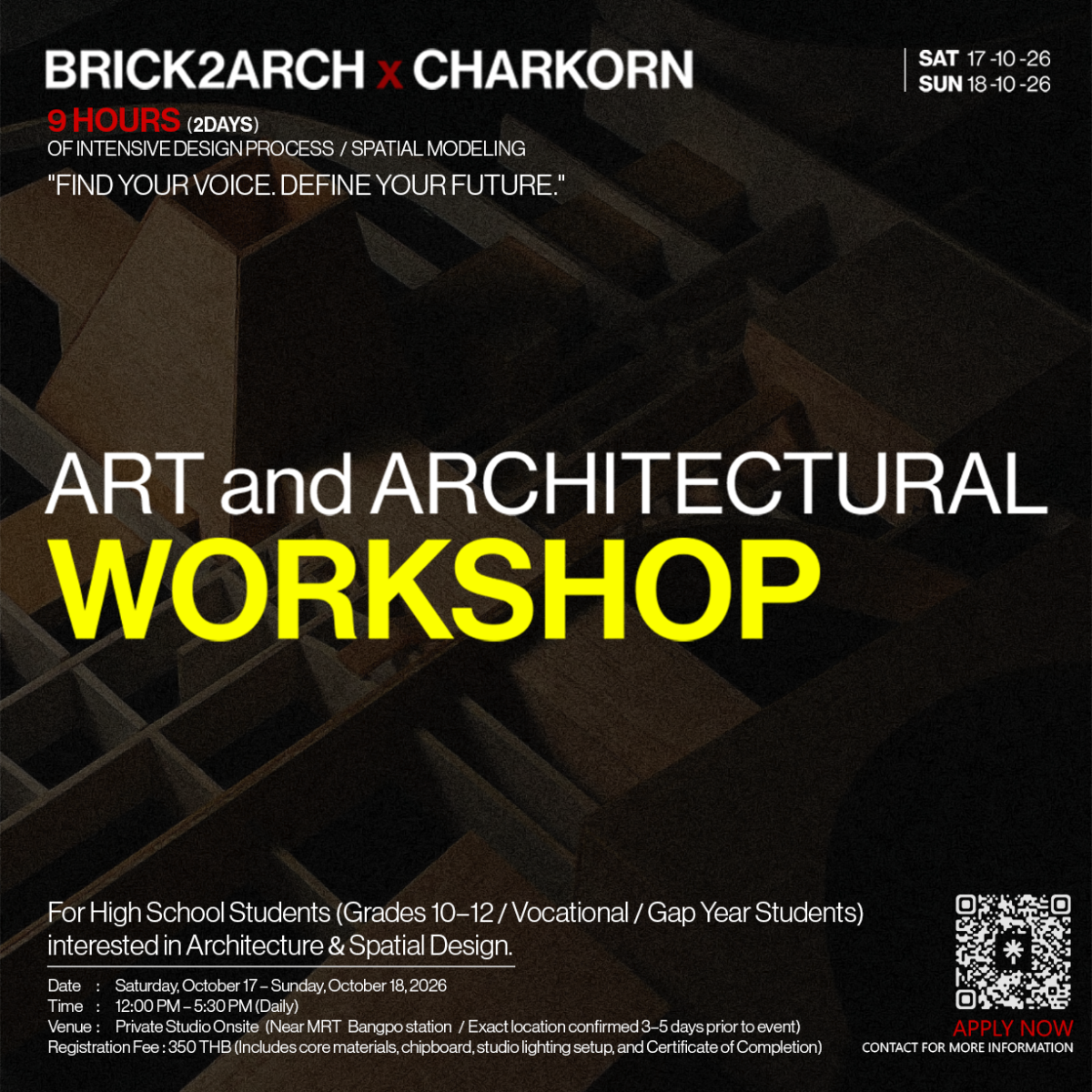 Brick2Arch x CHARKORN : ART and ARCHITECTURAL WORKSHOP
