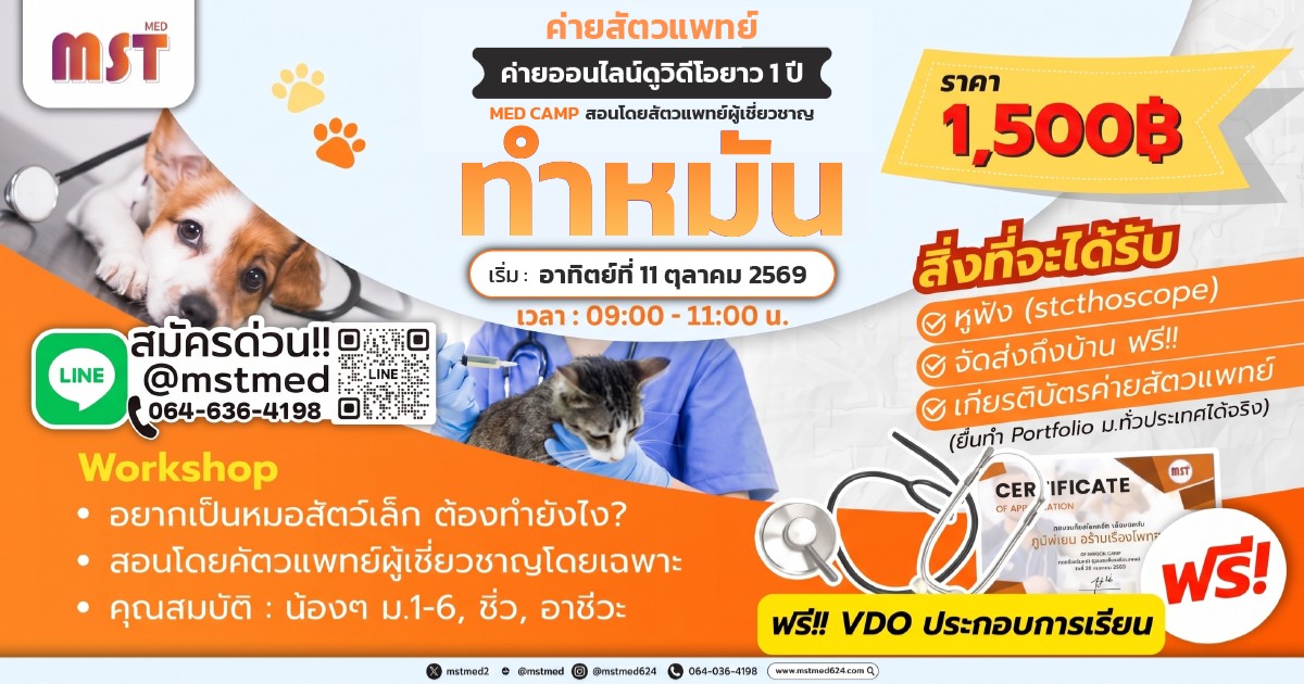 Vet Surgery Camp: เทคนิคทำหมันสัตว์เลี้ยง โดยสัตวแพทย์ผู้เชี่ยวชาญ