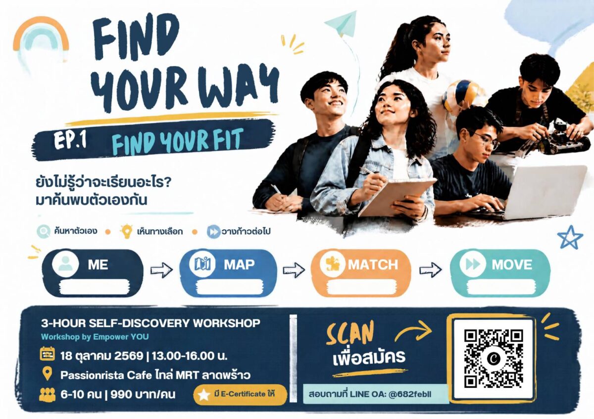 Workshop ค้นหาเส้นทางที่ใช่ Find Your Way