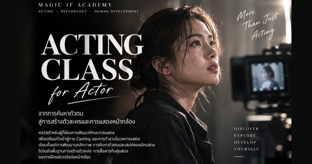 Acting Class For Actor ค่ายฝึกการเป็นนักแสดงสำหรับเหล่า Gen Z !!!